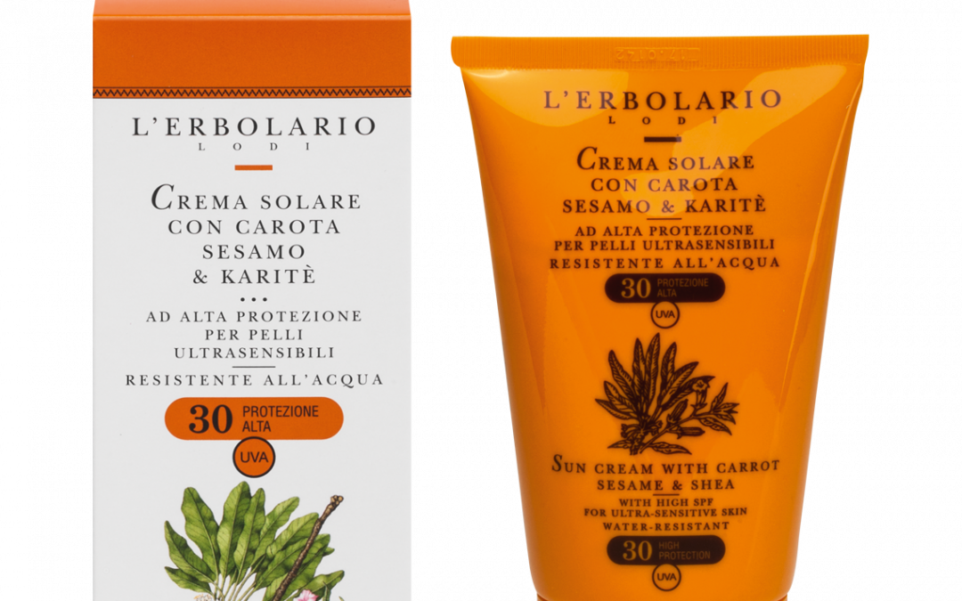 CREMA SOLARE CON CAROTA, SESAMO & KARITE’ SPF 30 L’ERBOLARIO