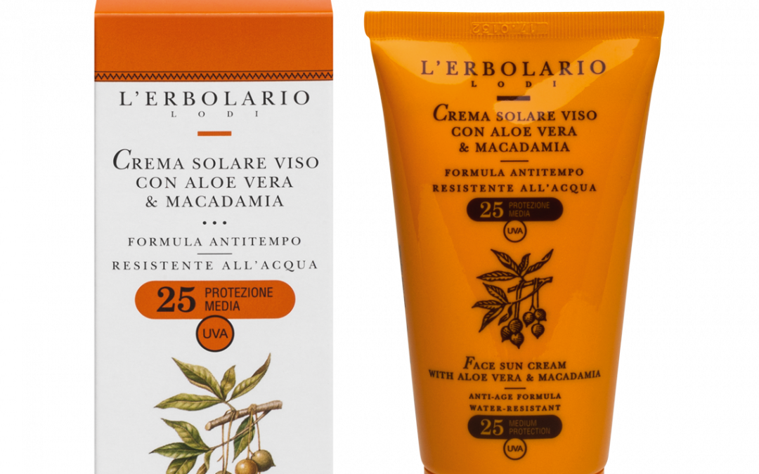 CREMA SOLARE VISO CON ALOE VERA & MACADAMIA SPF 25 L’ERBOLARIO